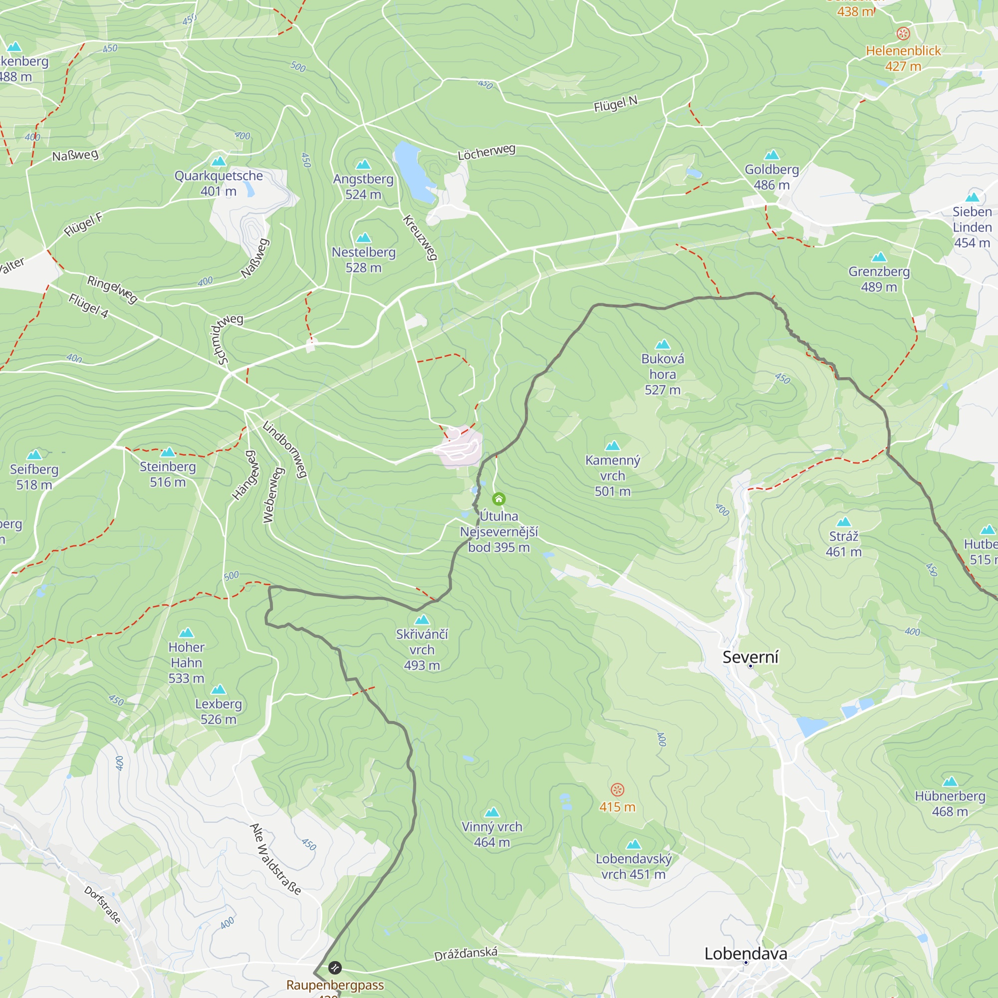 Útulna Nejsevernější bod map