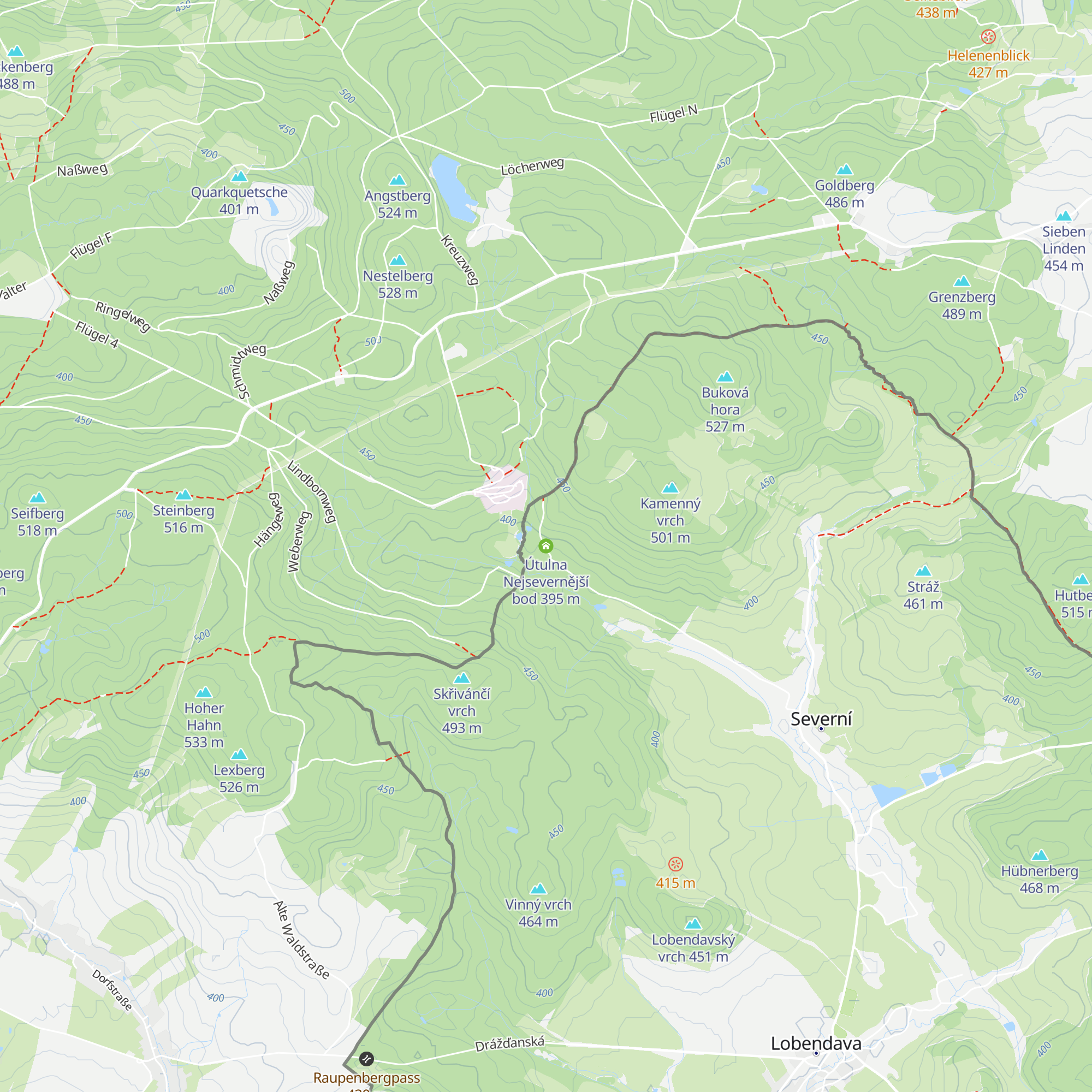 Útulna Nejsevernější bod map