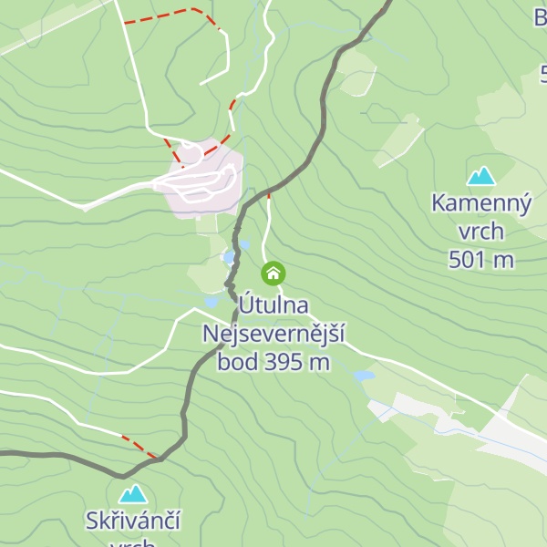 Map of Útulna Nejsevernější bod