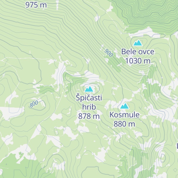Map of Špičasti hrib