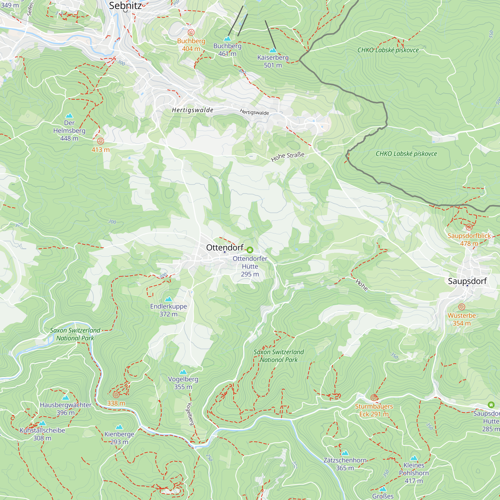 Ottendorfer Hütte map