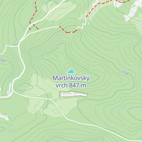 Map of Martínkovský vrch