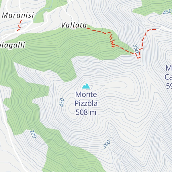 Map of Monte Pizzòla