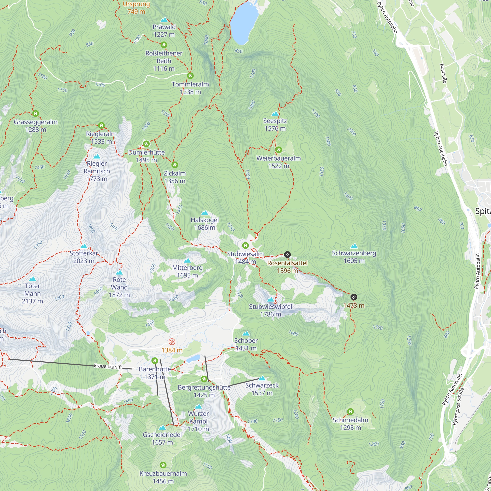 Stubwiesalm map
