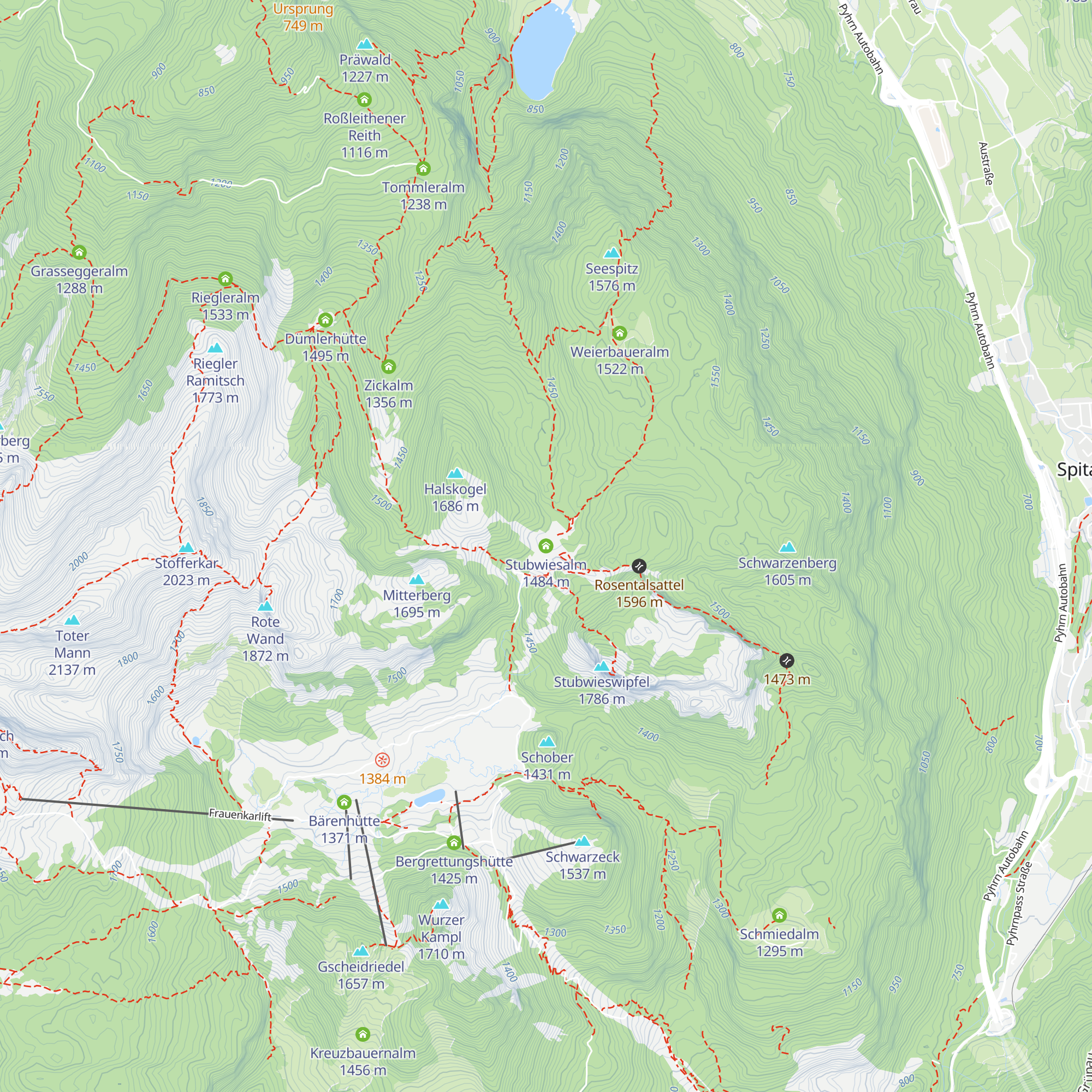 Stubwiesalm map