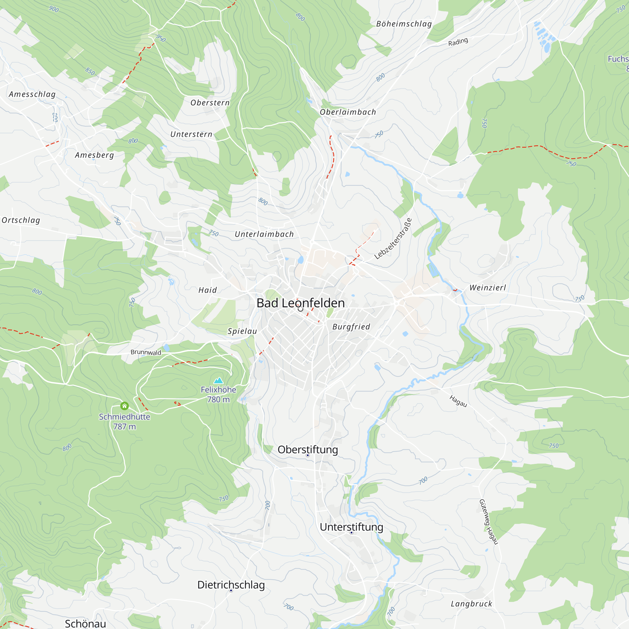 Tourismusinformation (Kurverband) Bad Leonfelden map