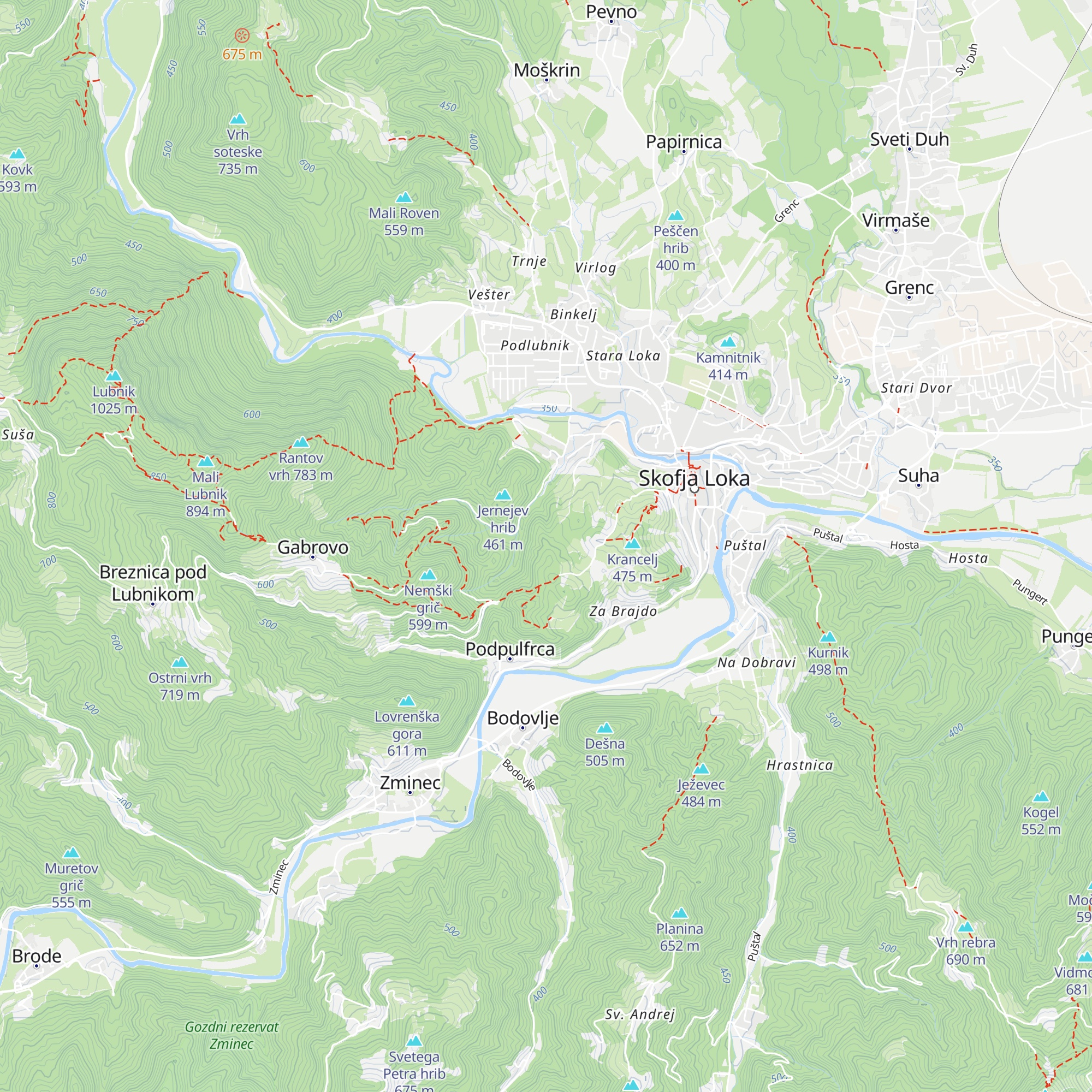 Nunski vodovod map
