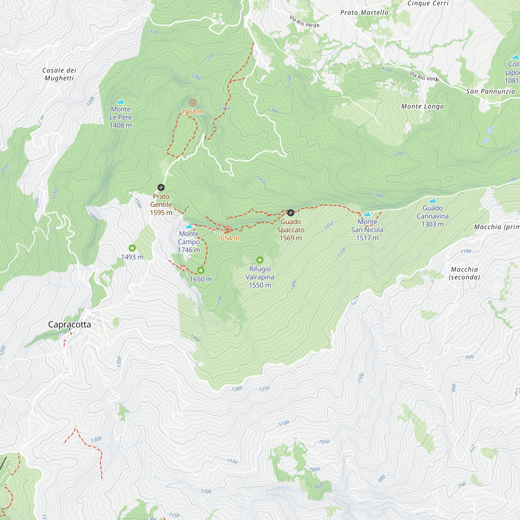 Rifugio Valrapina map