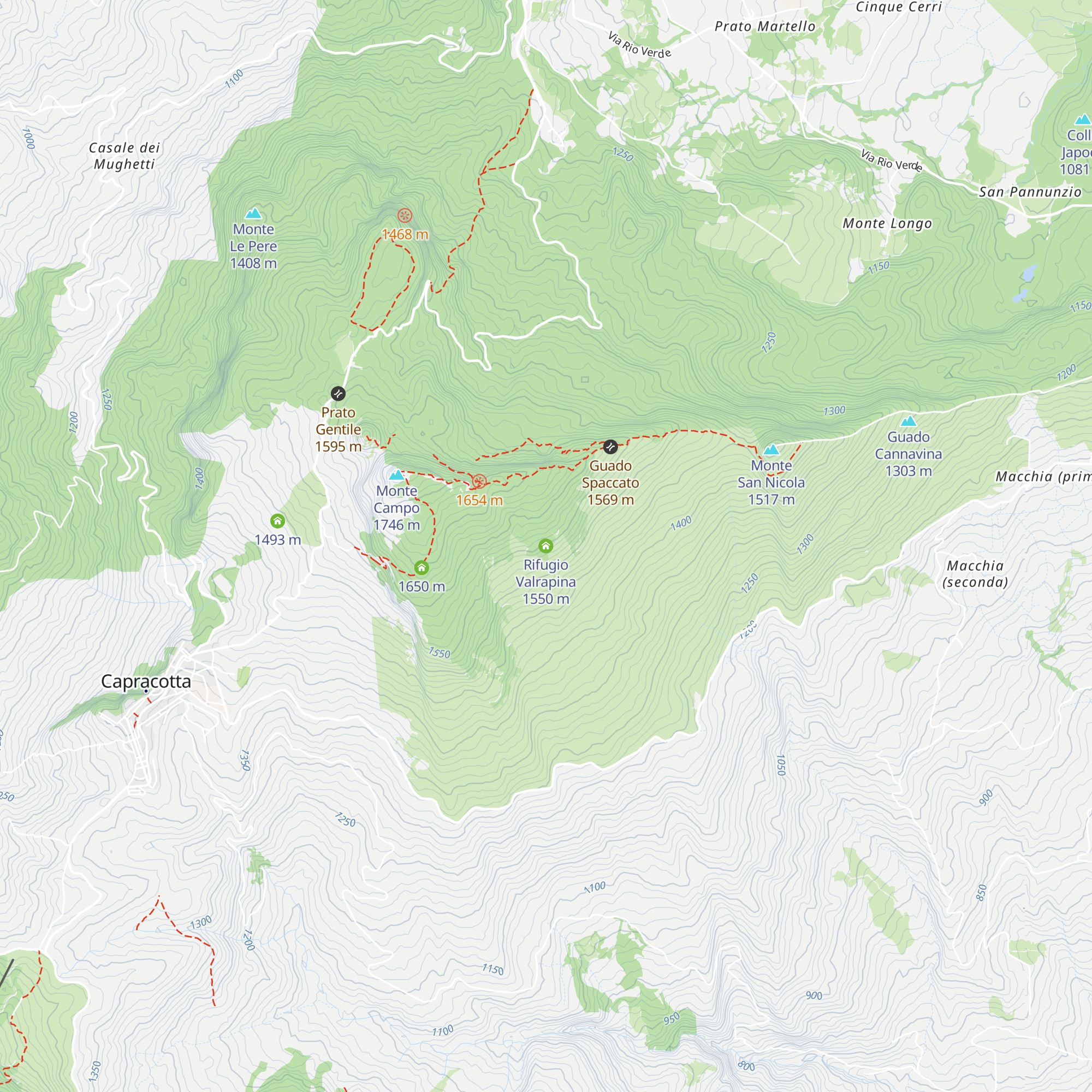 Rifugio Valrapina map