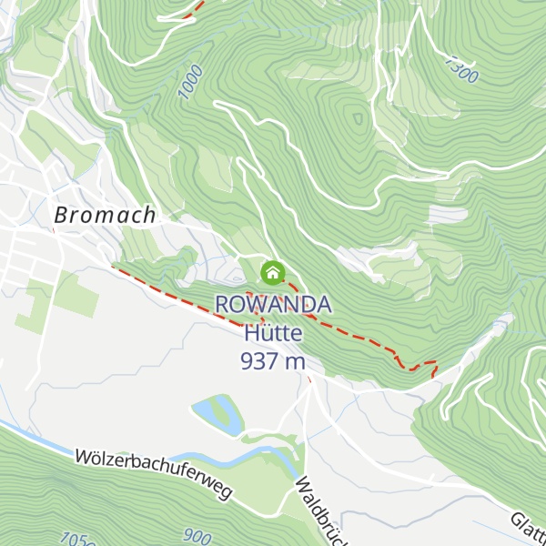 Map of ROWANDA Hütte