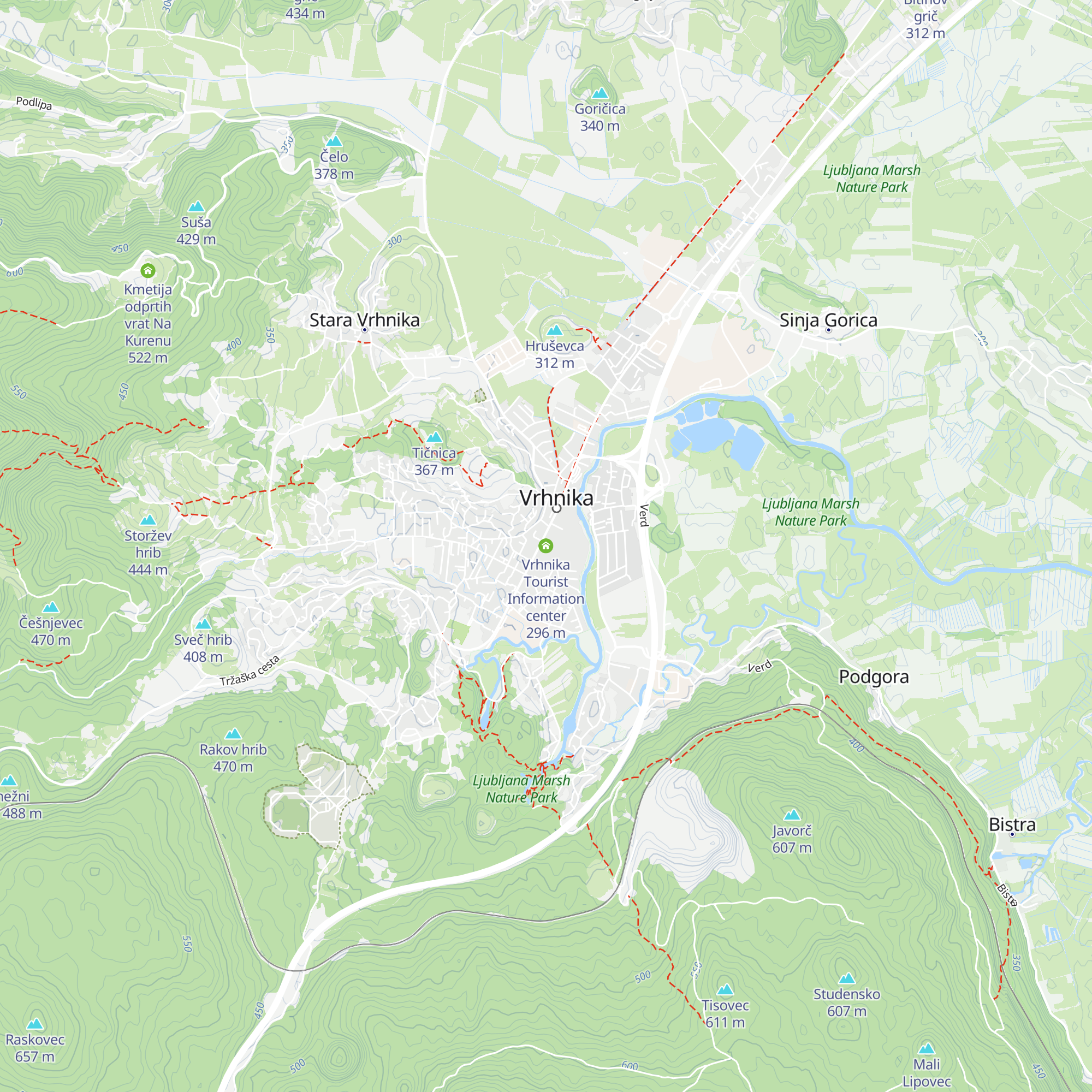 Vrhnika Tourist Information center map