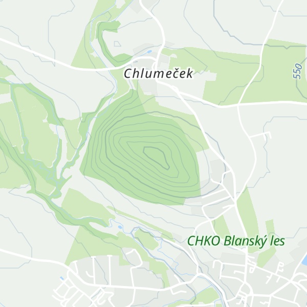Map of Chlumečský vrch