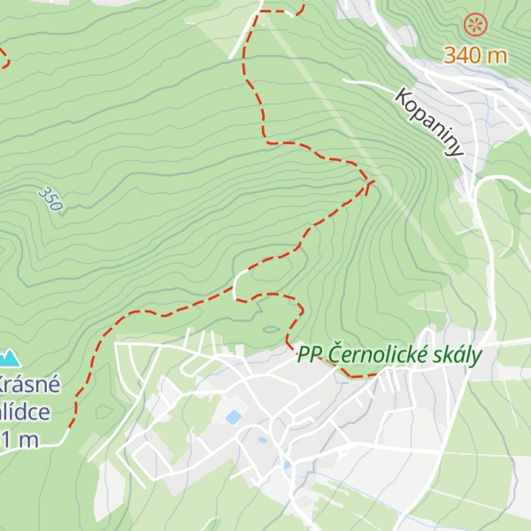 Map of Červená Hlína