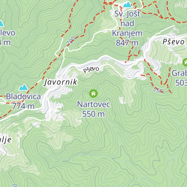 Map of Nartovec