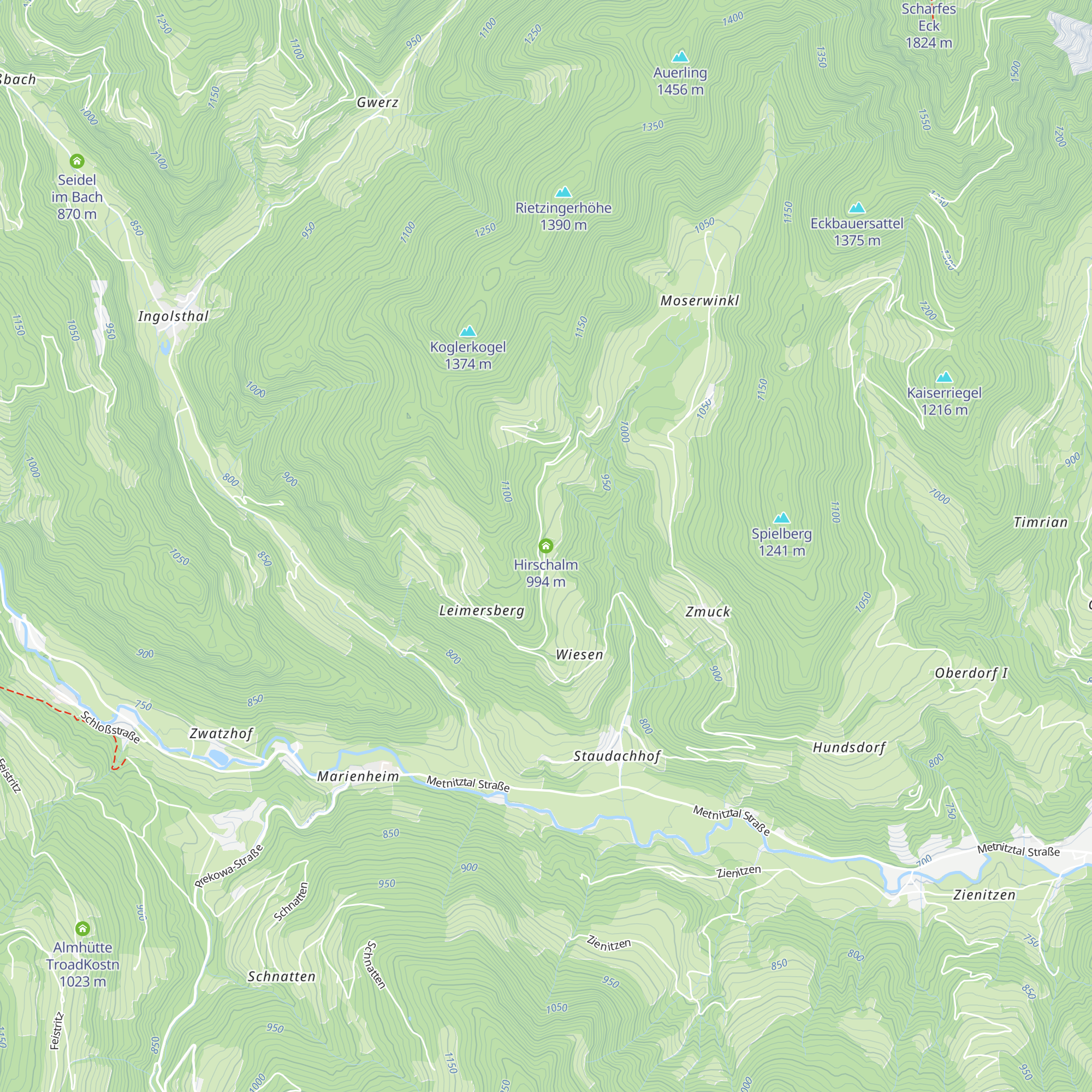 Hirschalm map