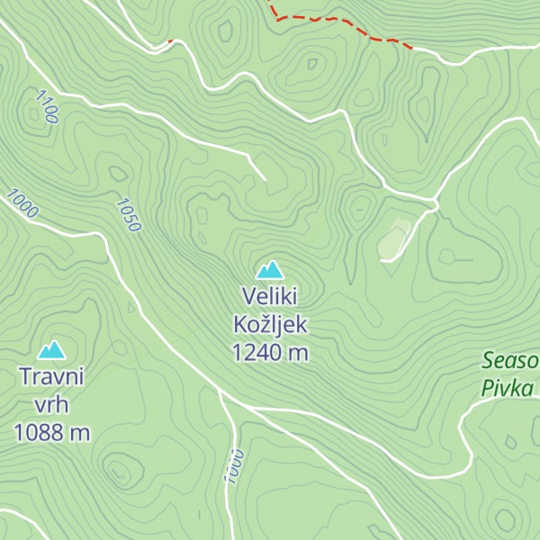 Map of Veliki Kožljek
