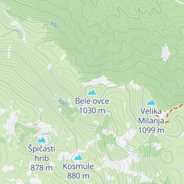 Map of Bele ovce