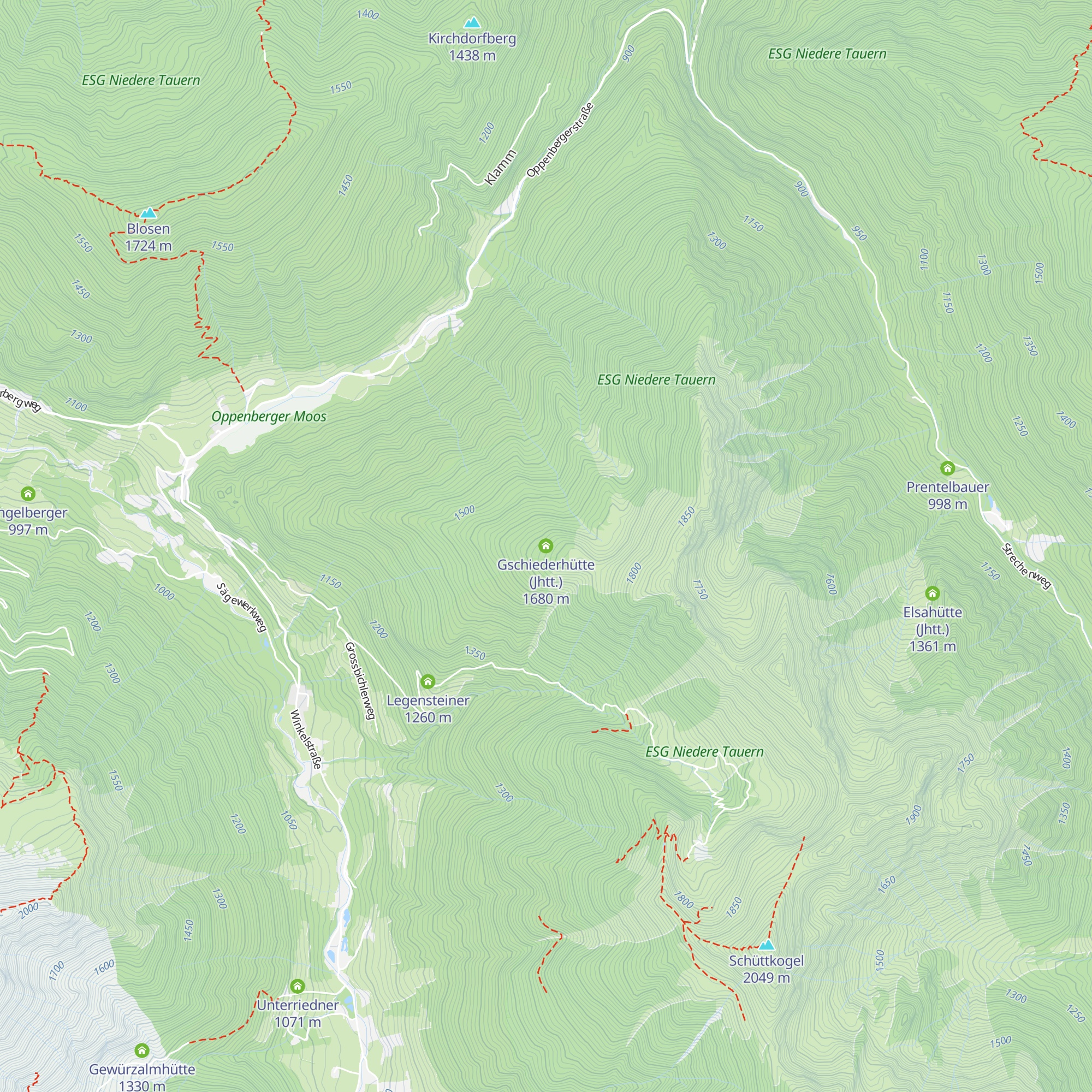 Gschiederhütte (Jhtt.) map