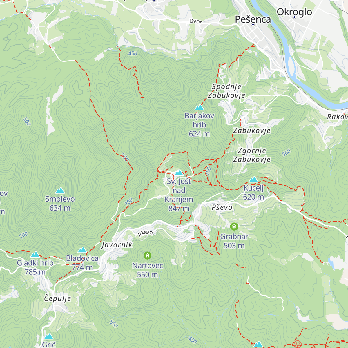 Dom na Joštu map