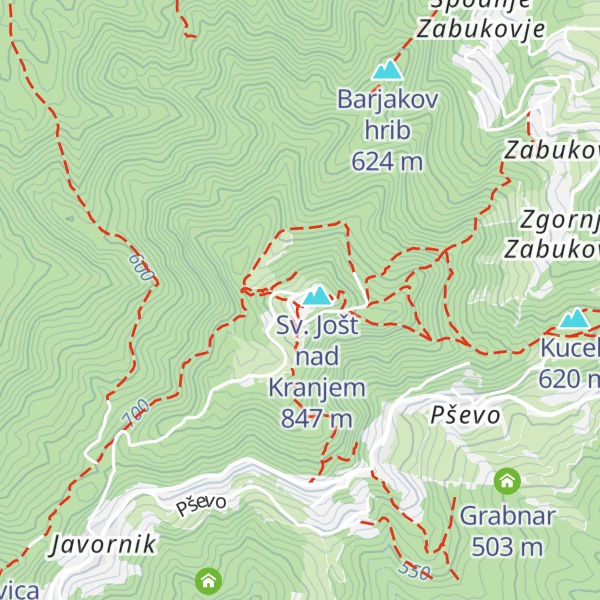 Map of Dom na Joštu