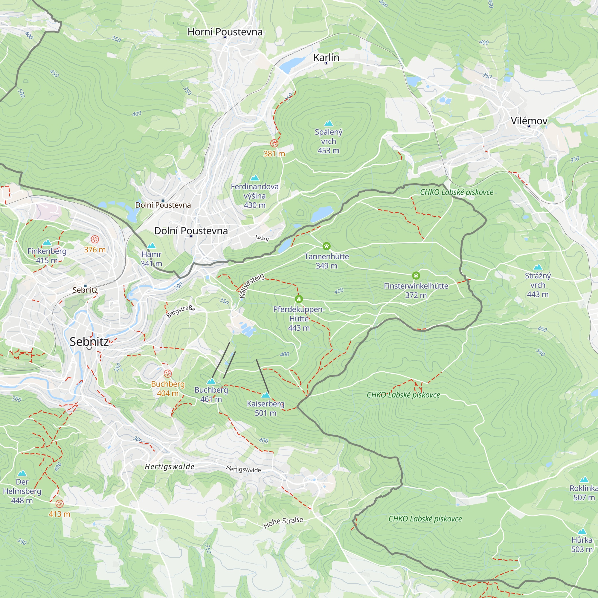 Pferdekuppen-Hütte map