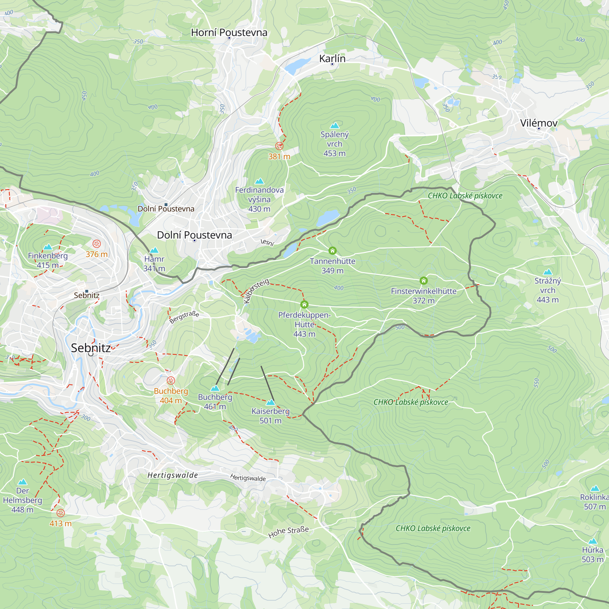 Pferdekuppen-Hütte map
