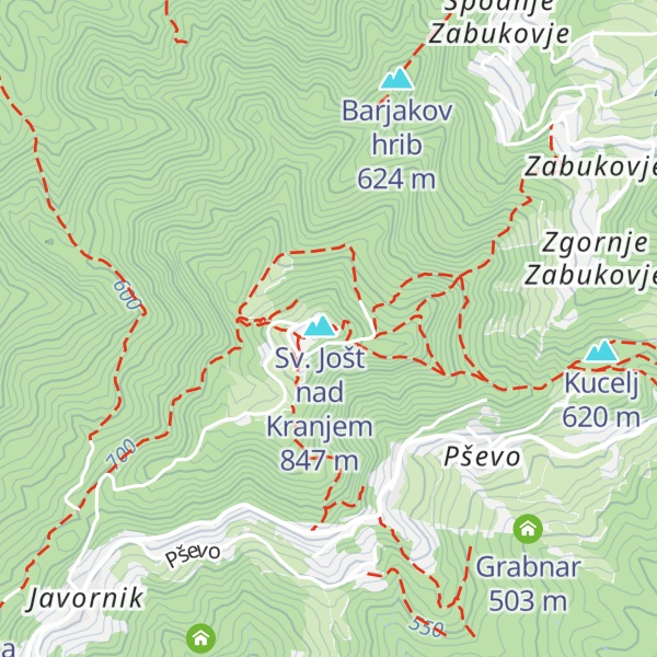 Map of Finžgarjev dom