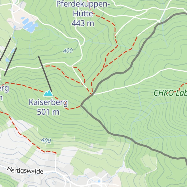 Map of Hraniční bouda