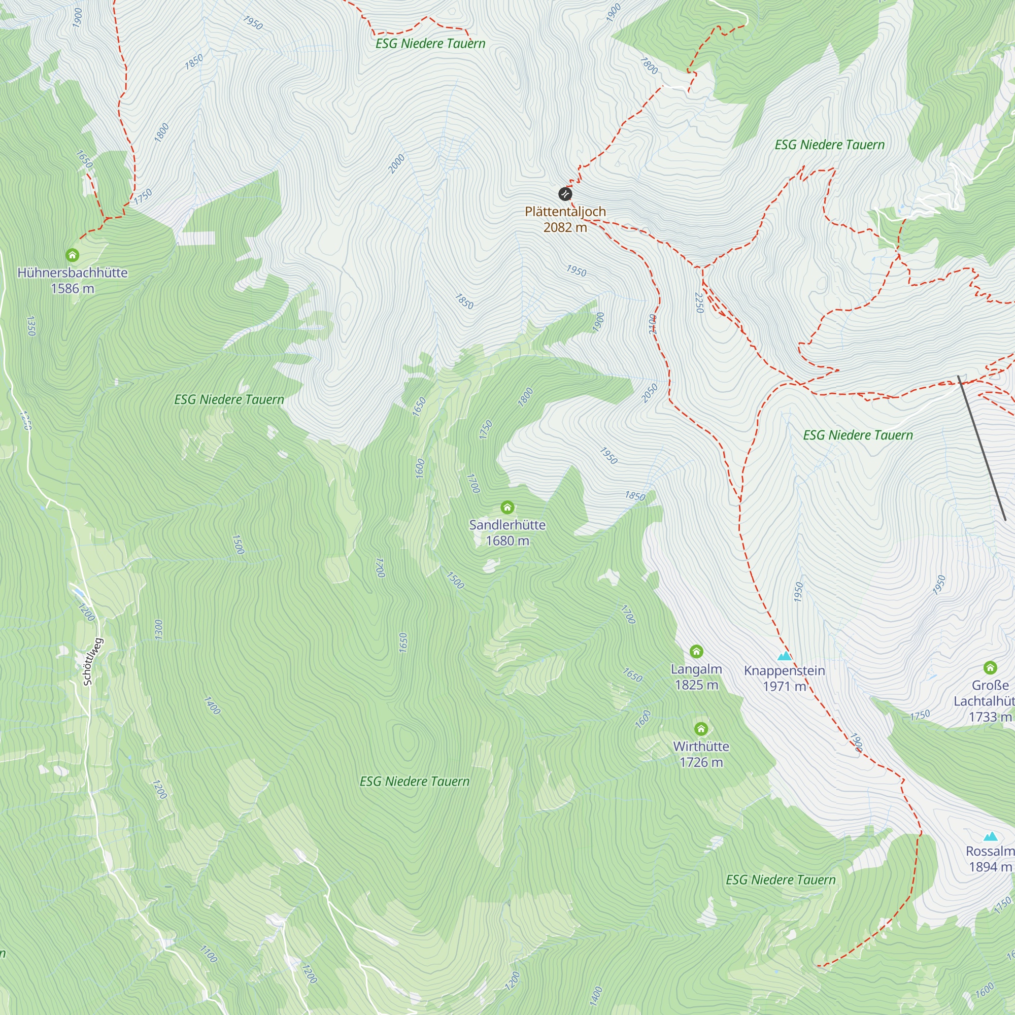 Sandlerhütte map