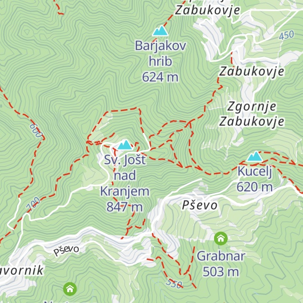 Map of Rod zelenega Jošta