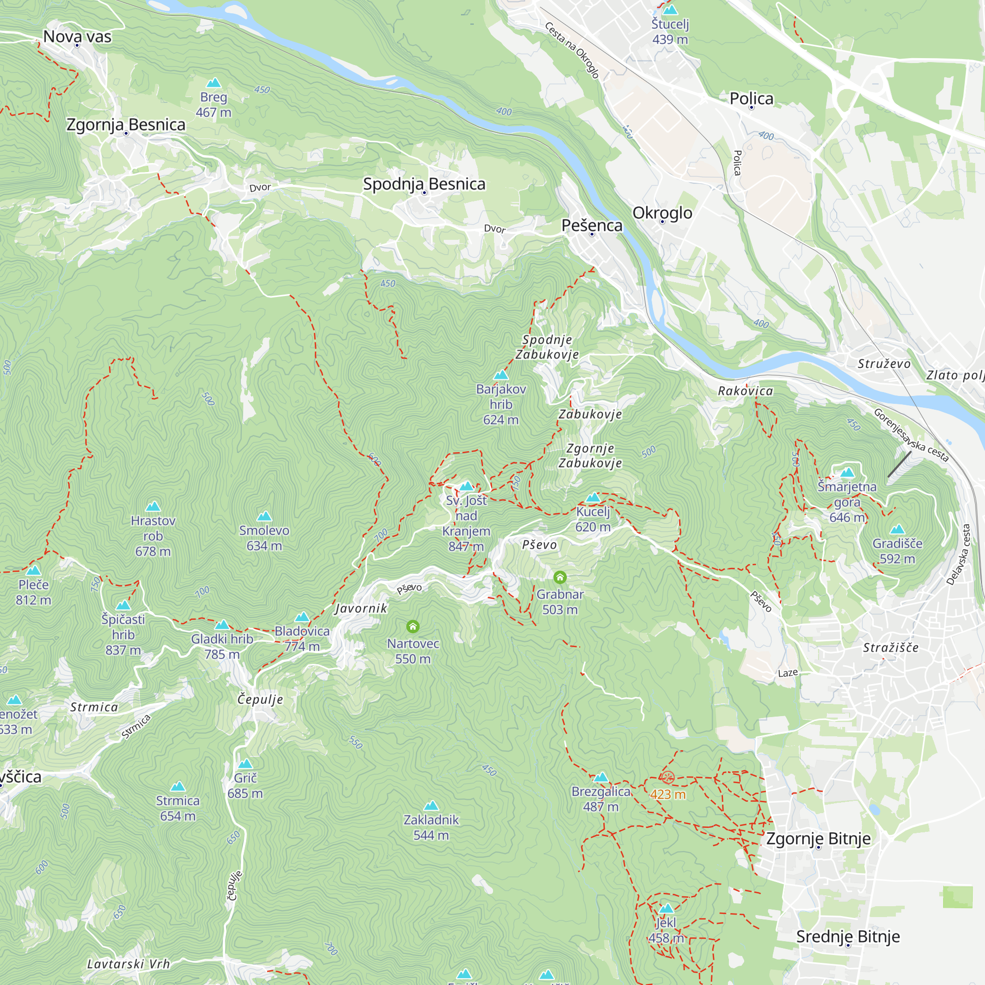 Rod zelenega Jošta map