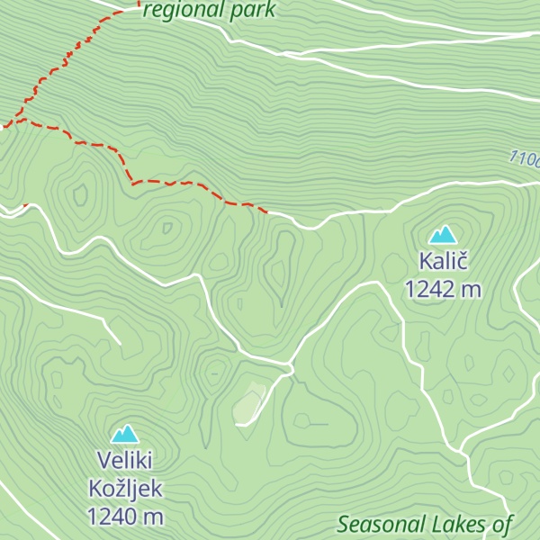 Map of Debeli vrh