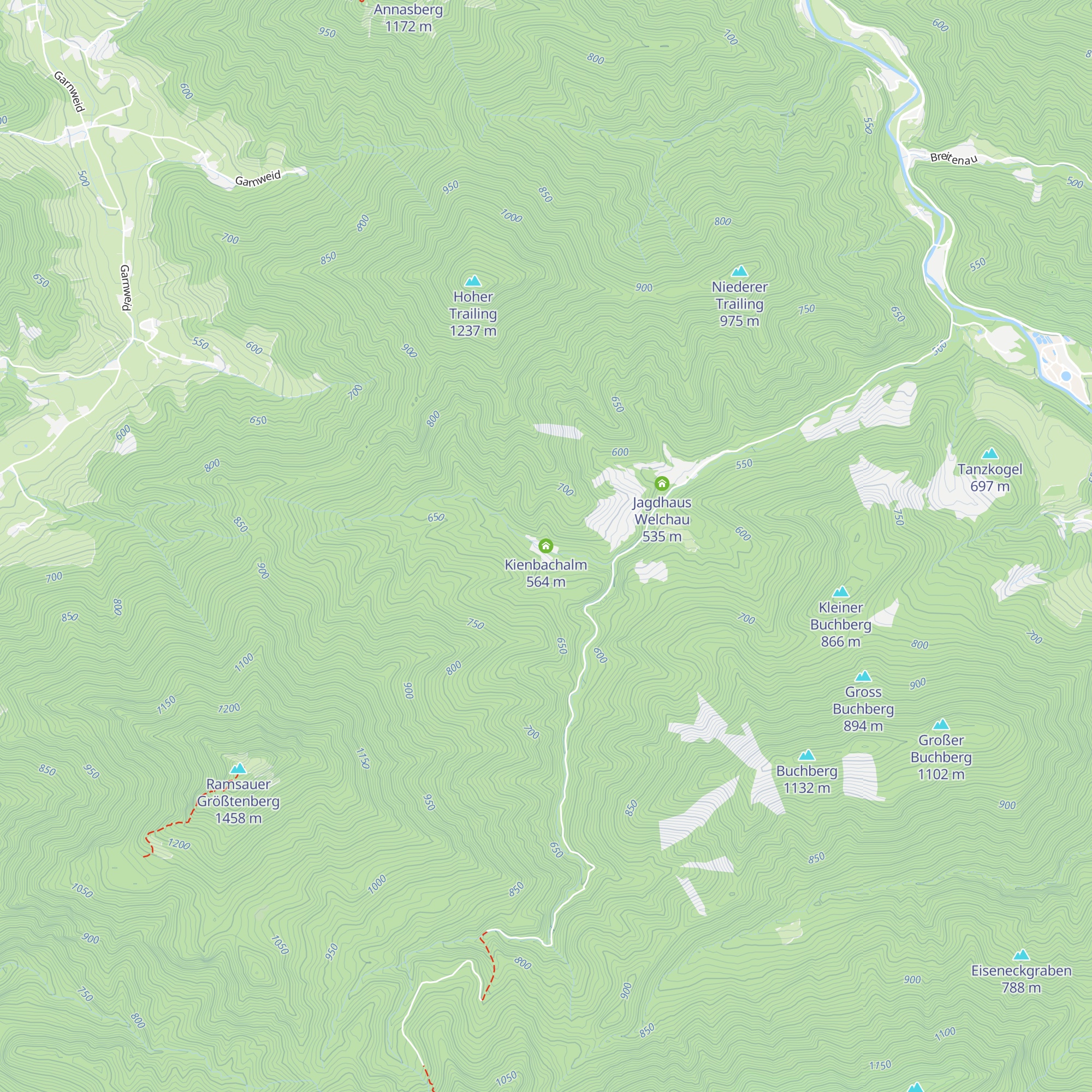 Kienbachalm map