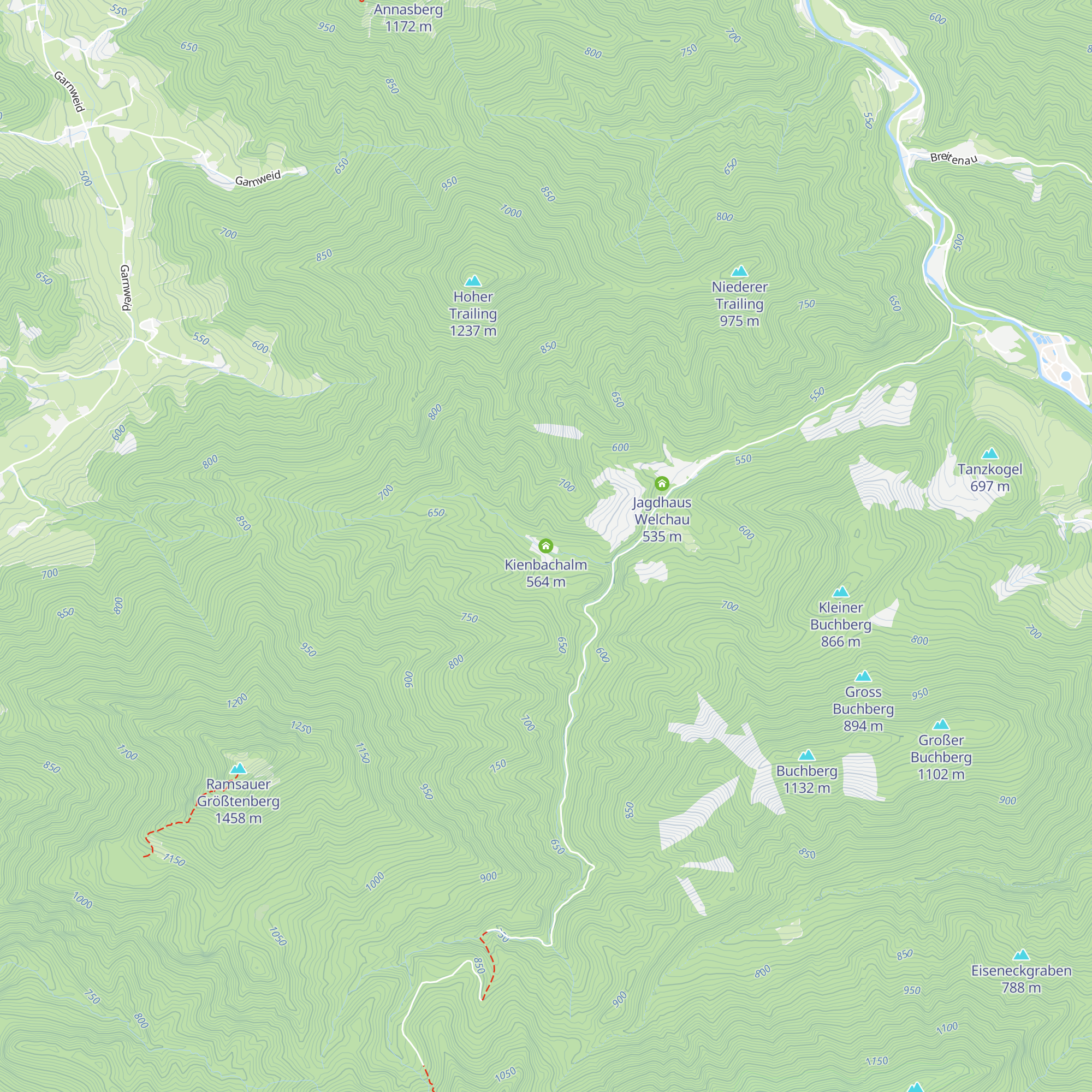 Kienbachalm map