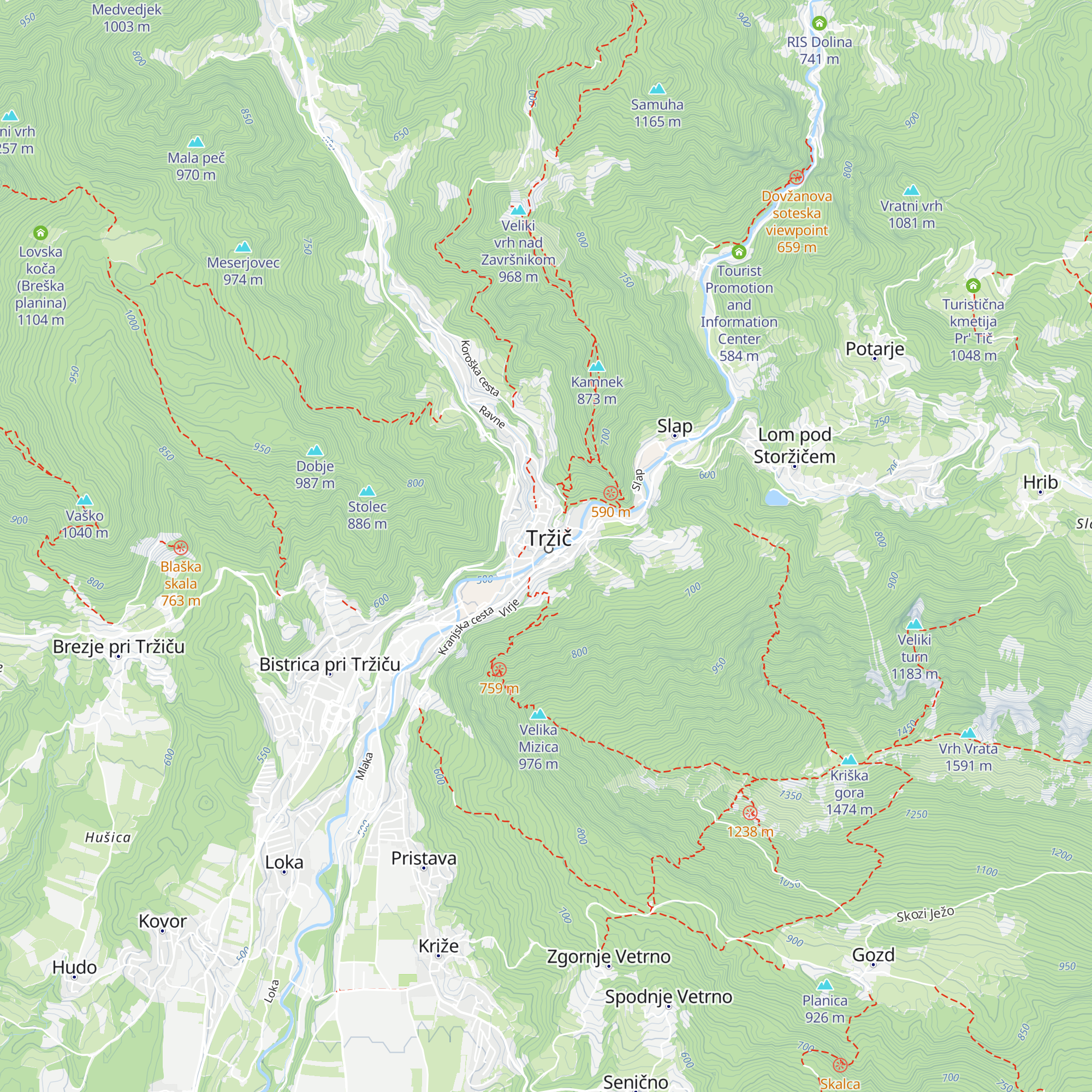 TPIC Tržič map