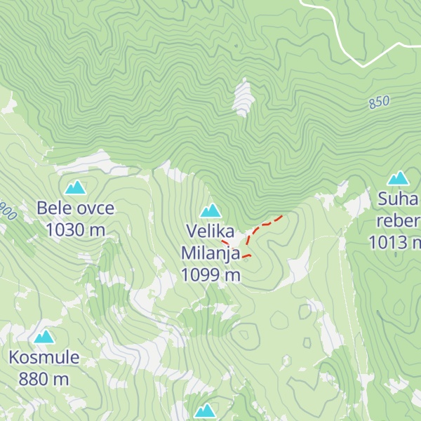 Map of Velika Milanja