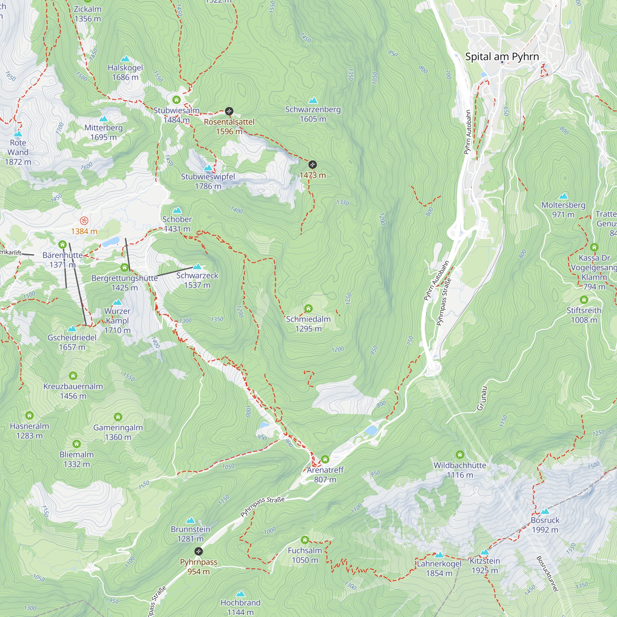 Schmiedalm map