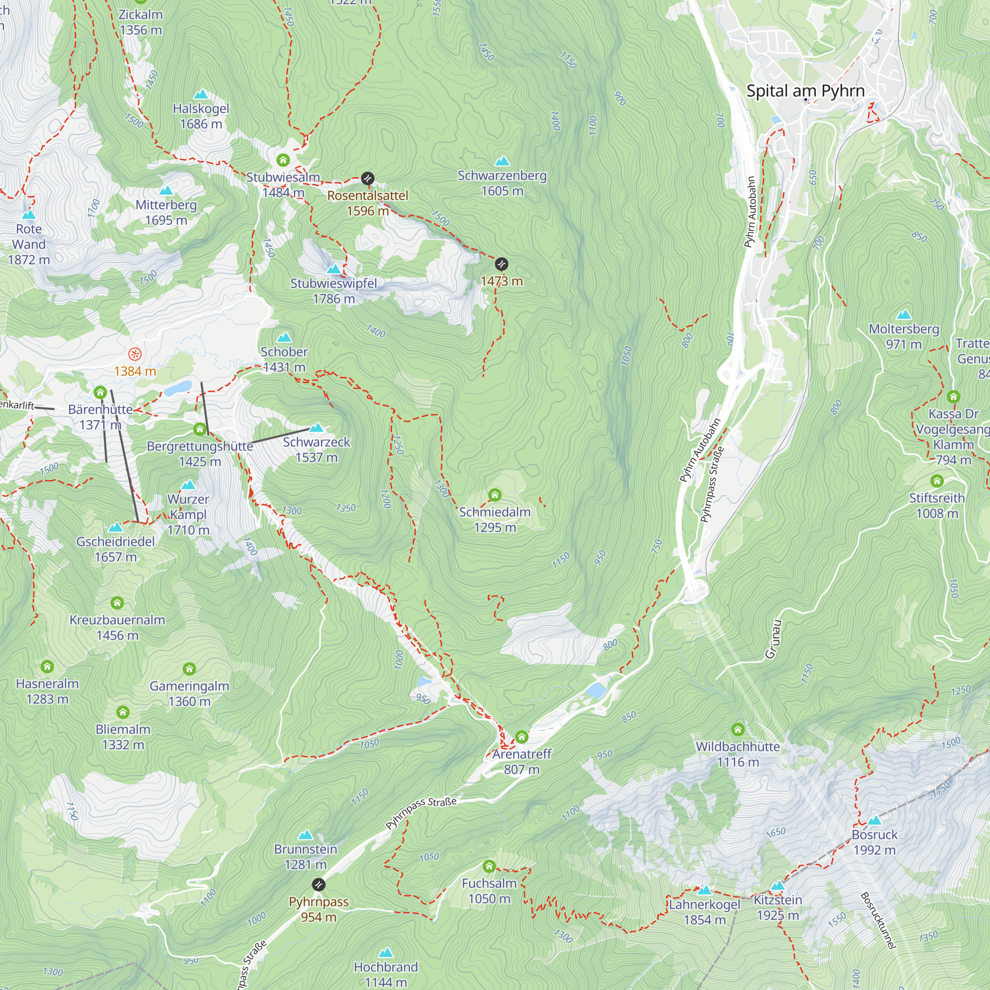Schmiedalm map