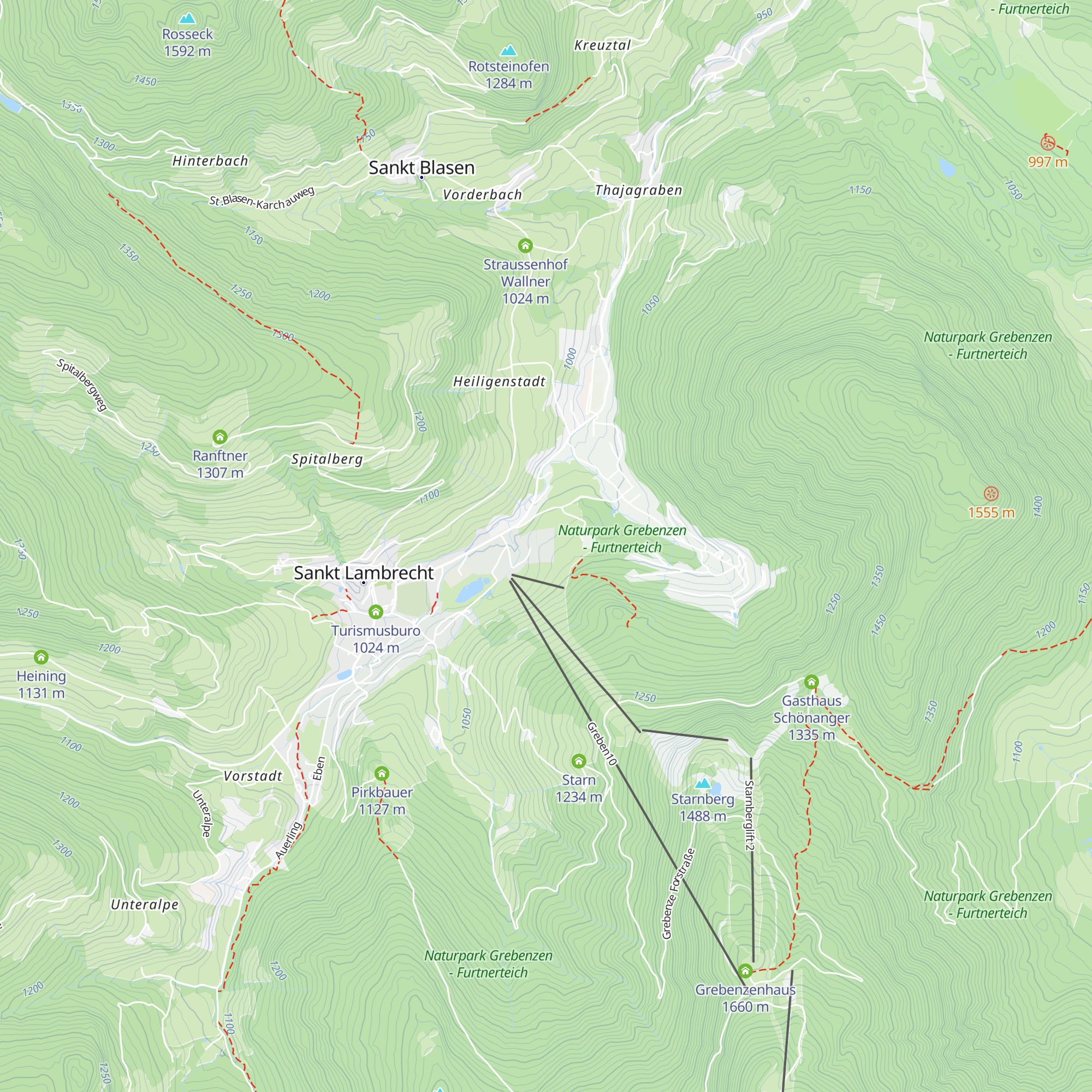 Grebenzen Lodges map