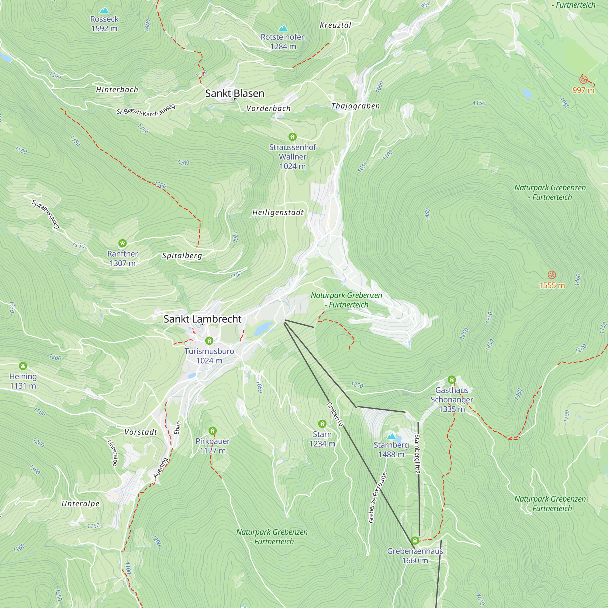 Grebenzen Lodges map
