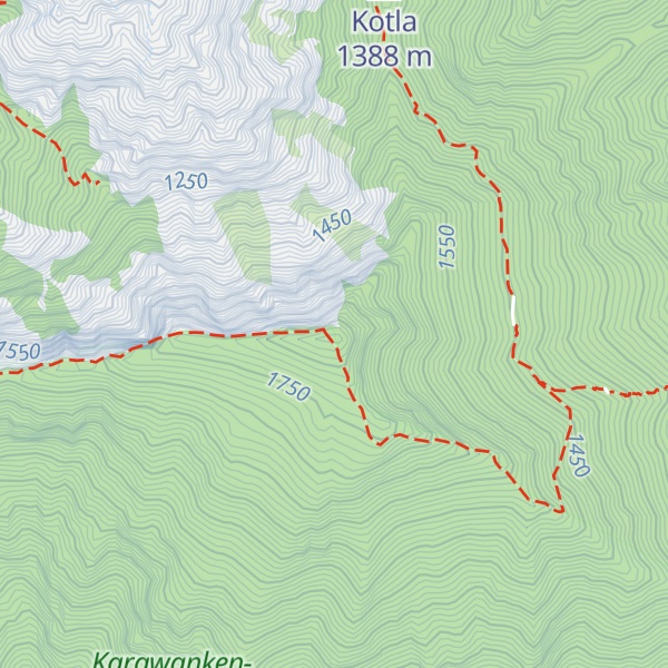 Map of Ferlacher Horn / Grlovec
