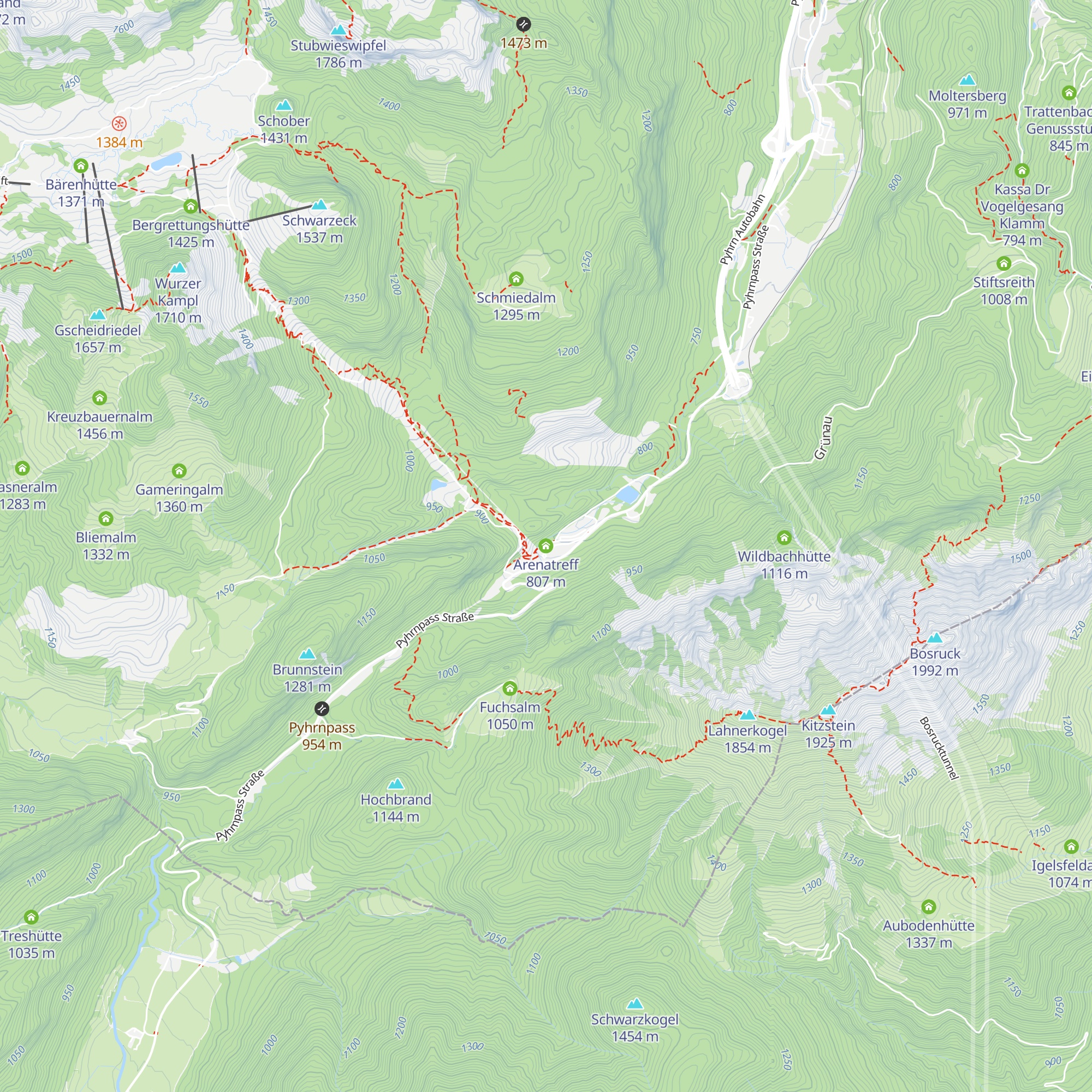 Arenatreff map