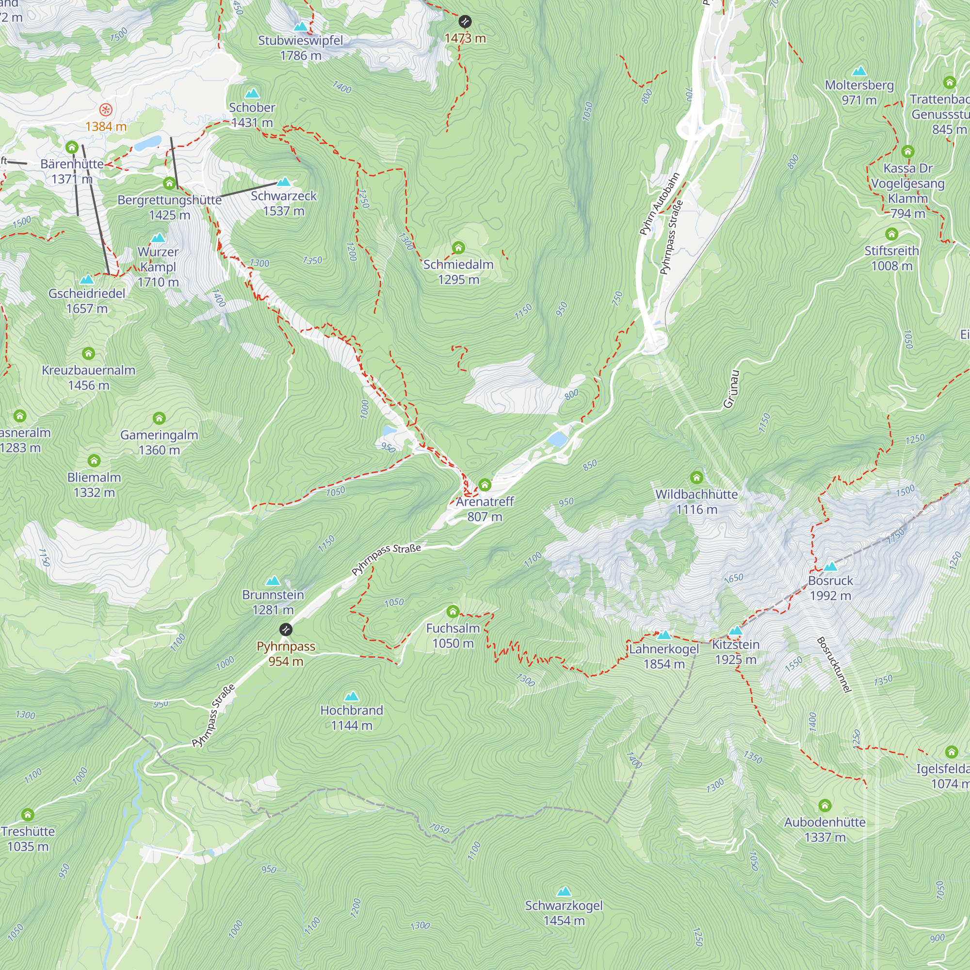 Arenatreff map