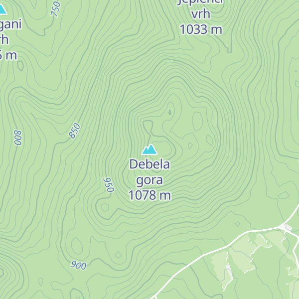 Map of Debela gora