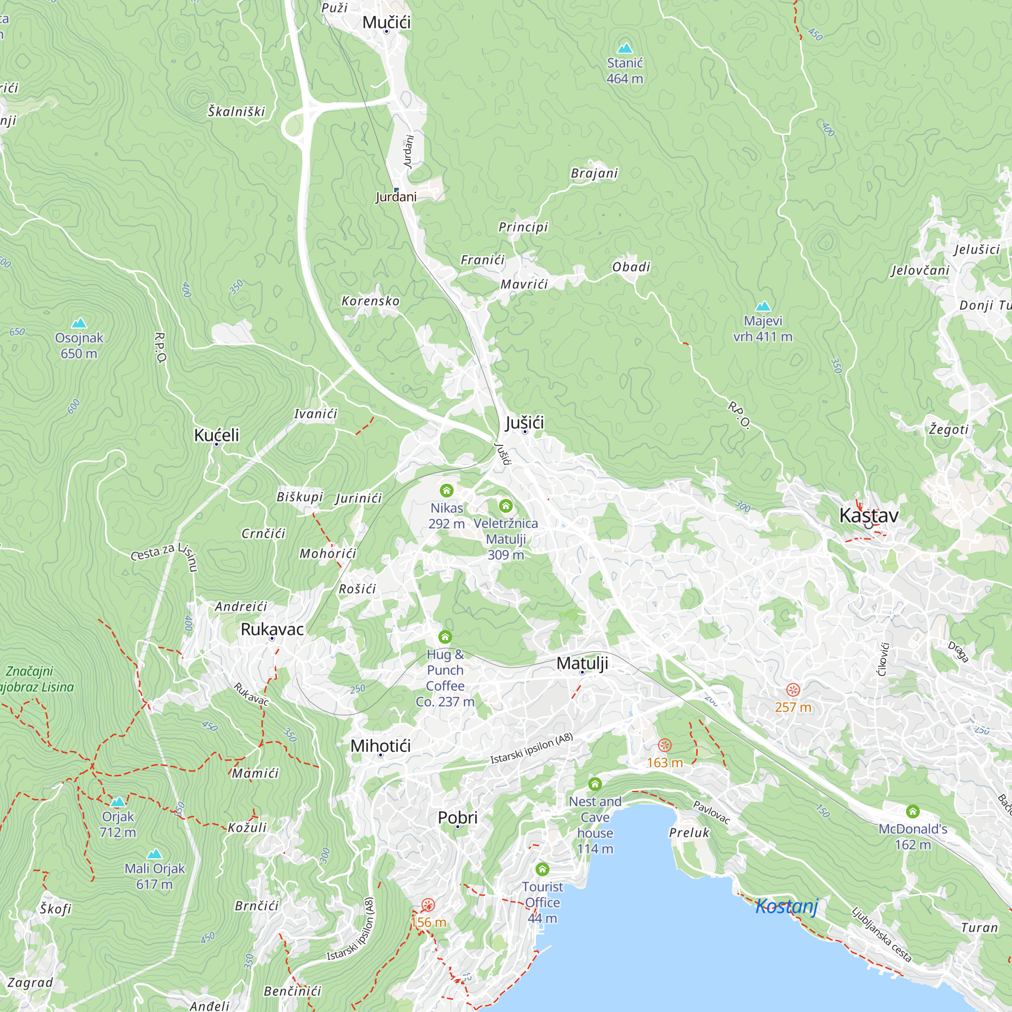 Veletržnica Matulji map