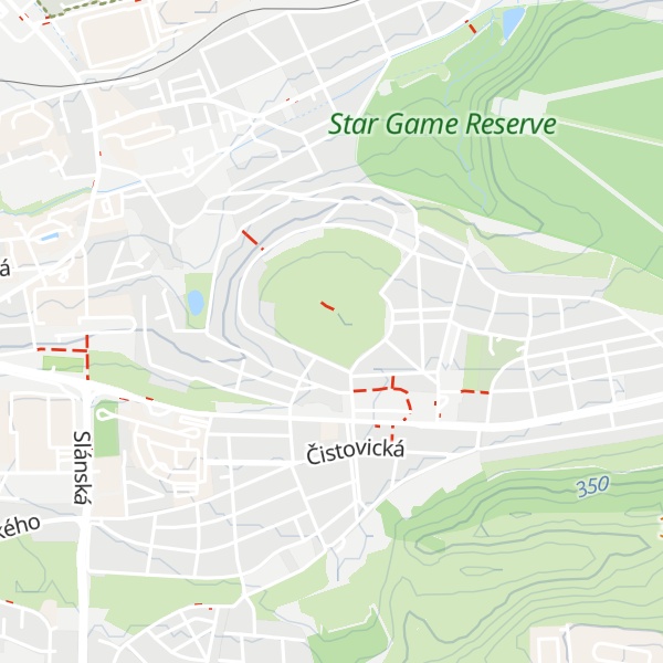 Map of Bílá hora