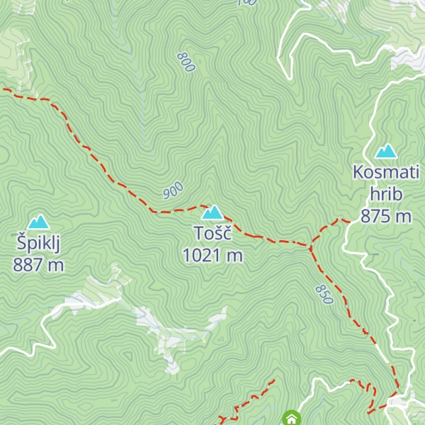 Map of Tošč