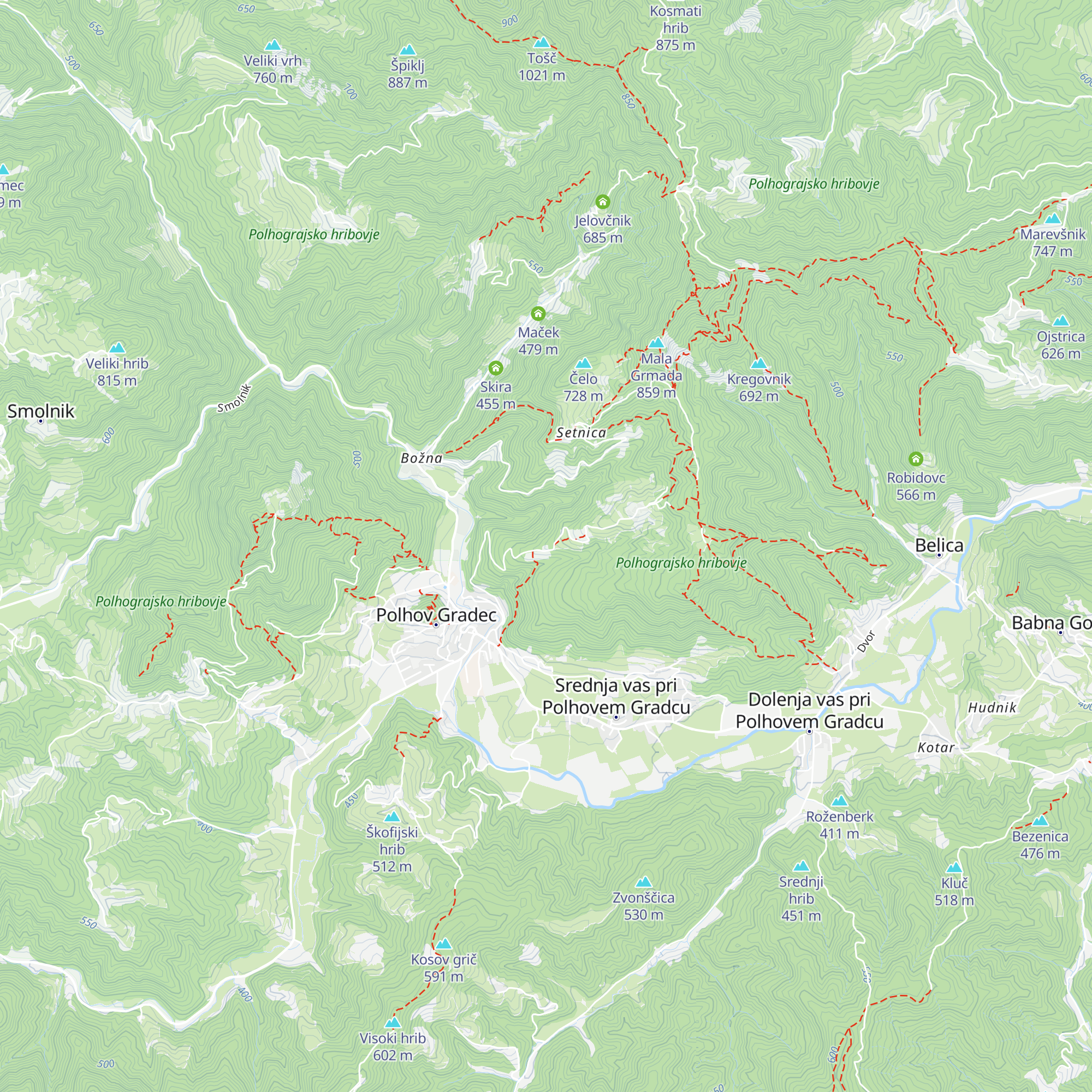 Planinski dom na Ravneku map