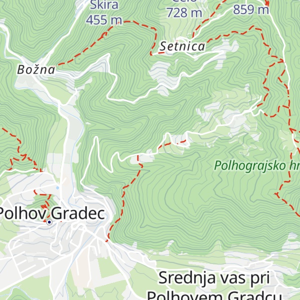 Map of Planinski dom na Ravneku