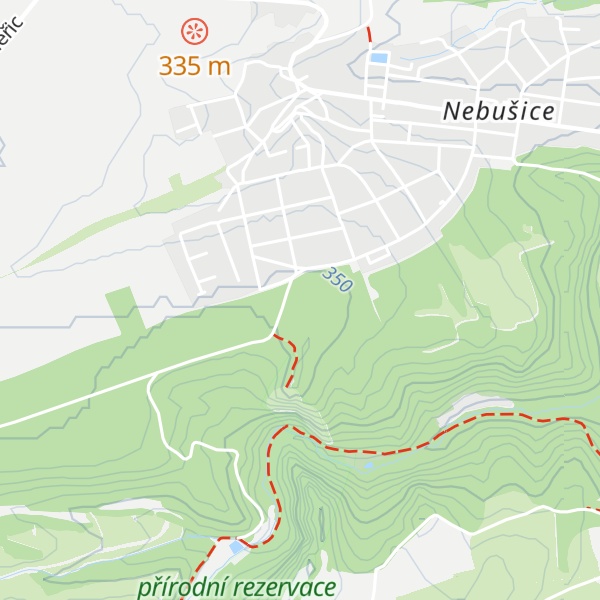 Map of Nebušická skála
